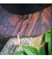 Kšiltovka ČAPICA,  černá lesklá - dřevo Ziricote palisandr