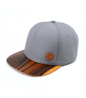 ČAPICA cap, grey - Santos palisander wood
