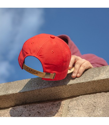 ČAPICA cap, 6 panel, red - The Ash wood