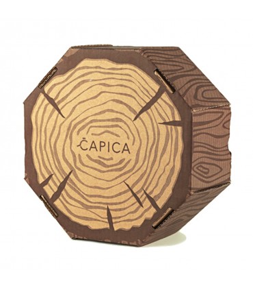 Kšiltovka ČAPICA 6 panel, šedá - dřevo Orech Americký