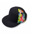 ČAPICA cap, snapback - black patchwork