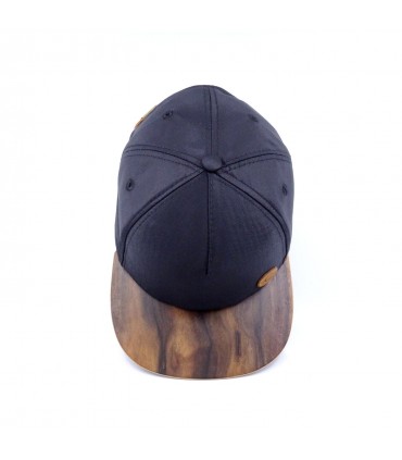 ČAPICA cap, black glossy - Santos Palisander wood