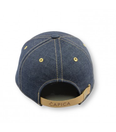 ČAPICA cap, 6 Panel, blue jeans - The bumpy oak wood