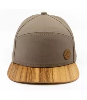 cap, gray beige, wooden peak, copper oak