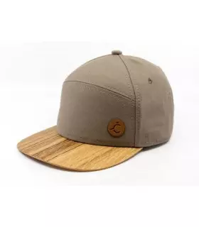 cap, gray beige, wooden peak, copper oak