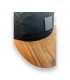 Šiltovka ČAPICA, čierna, summer mesh - drevo Orech Americký