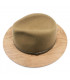 Felt beige hat with wooden brim - Bumpy Oak wood + Original BOX