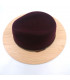Felt burgundy hat with wooden edge - American Cherry + Original BOX