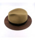 Plstěný béžový klobouk s dřevěným okrajem - dřevo Ořech + Originál BOX