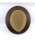 Felt beige hat with wooden brim - Walnut wood + Original BOX