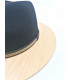 Plstěný černý klobouk s dřevěným okrajem - Americká třešeň + Originál BOX