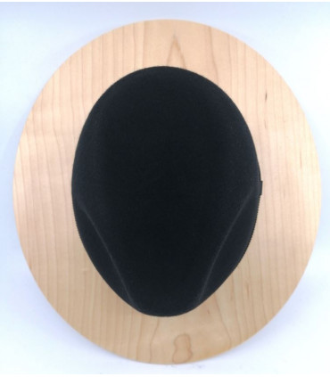 Felt black hat with wooden edge - American Cherry + Original BOX