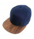 Kšiltovka čapica, dětská modrá - dřevo Ořech Americký