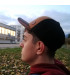 ČAPICA trucker cap light brown, black mesh - Macassar wood