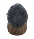 šiltovka, čapica, sivo - čierna, drevo, orech americký, drevený šilt, bavlna, pohľad z vrchu