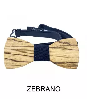 motýlek, dřevo, zebrano