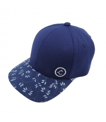 Cap in blue with blue print