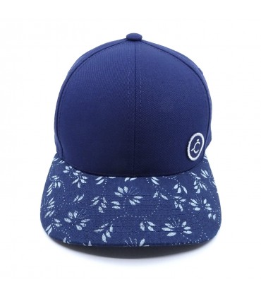 Cap in blue with blue print